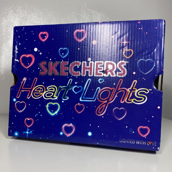 Skechers Youth Shoes Heart Lights Rainbow Lux Light Up Sneaker Purple Sz 13 - Picture 11 of 15